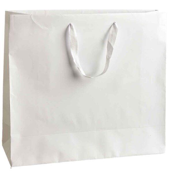 Λευκή τσάντα με λευκό κορδόνι 38,5 Χ 43 Χ 15 εκ. Σετ των 10 τεμαχίων
