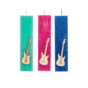 Λαμπάδα με κιθάρα σε 3 χρώματα 20 Χ 4,5 εκ.