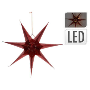 Κόκκινο αστέρι με LED φωτισμό