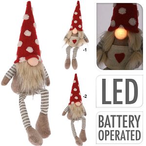 Άγιος Βασίλης με LED φωτισμό μπαταρίας